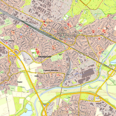 Bezirksregierung Köln Troisdorf 3 (1:10,000) digital map