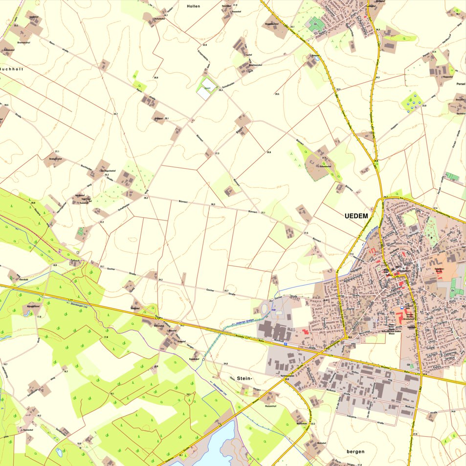 Uedem Map Uedem 2 (1:10,000) Map by Bezirksregierung Koln | Avenza Maps
