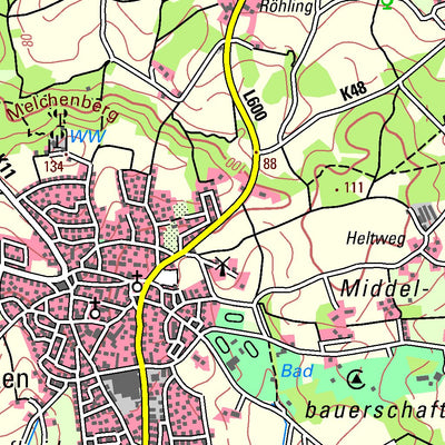 Bezirksregierung Köln Velen (1:50,000) digital map