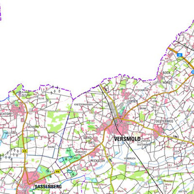 Bezirksregierung Köln Versmold (1:100,000) digital map