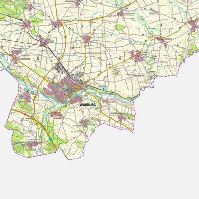 Bezirksregierung Köln Warburg (1:50,000) digital map