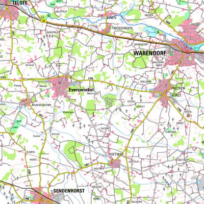 Bezirksregierung Köln Warendorf (1:100,000) digital map