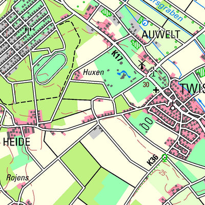 Bezirksregierung Köln Weeze (1:50,000) digital map