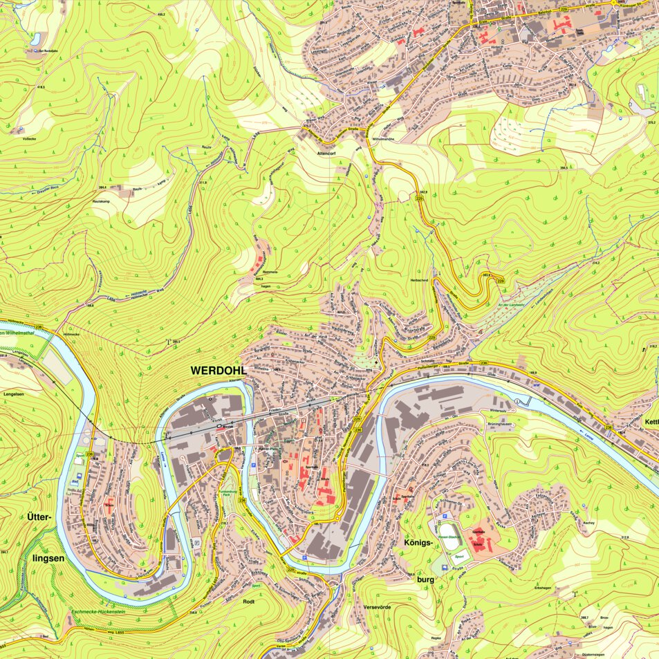 Werdohl Map Werdohl 3 (1:10,000) Map by Bezirksregierung Koln | Avenza Maps