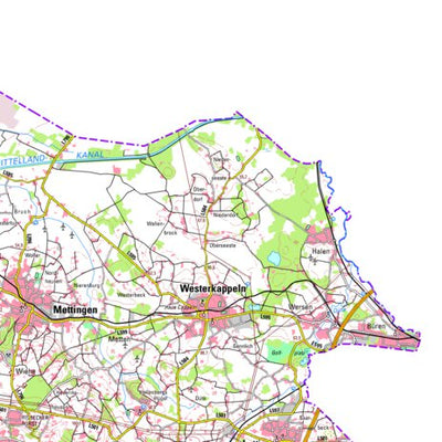 Bezirksregierung Köln Westerkappeln (1:100,000) digital map