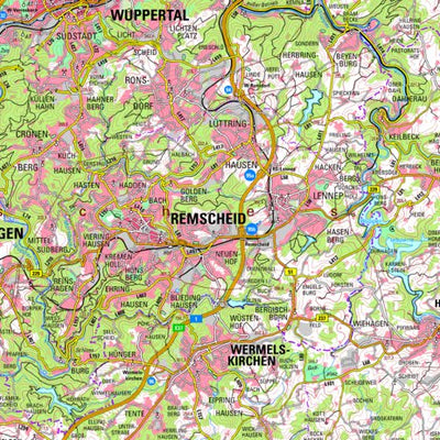 Bezirksregierung Köln Wuppertal (1:100,000) digital map