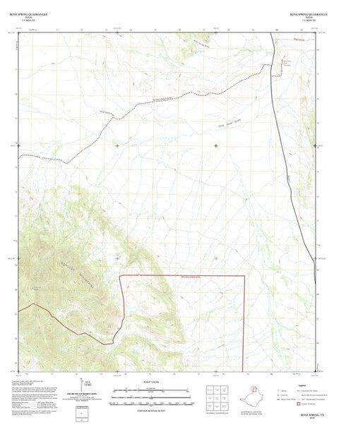 Big Bend National Park Big Bend National Park: Bone Springs digital map