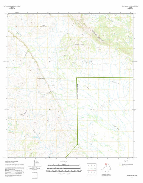 Big Bend National Park Big Bend National Park: Butterbowl digital map