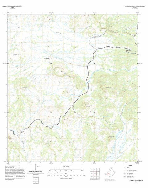 Big Bend National Park Big Bend National Park: Cerro Castellan digital map