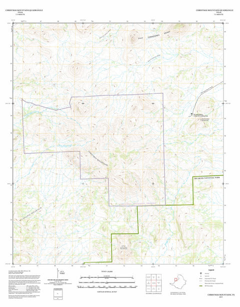 Big Bend National Park Big Bend National Park: Christmas Mountains digital map