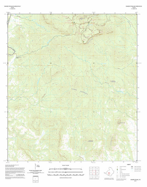 Big Bend National Park Big Bend National Park: Emory Peak digital map
