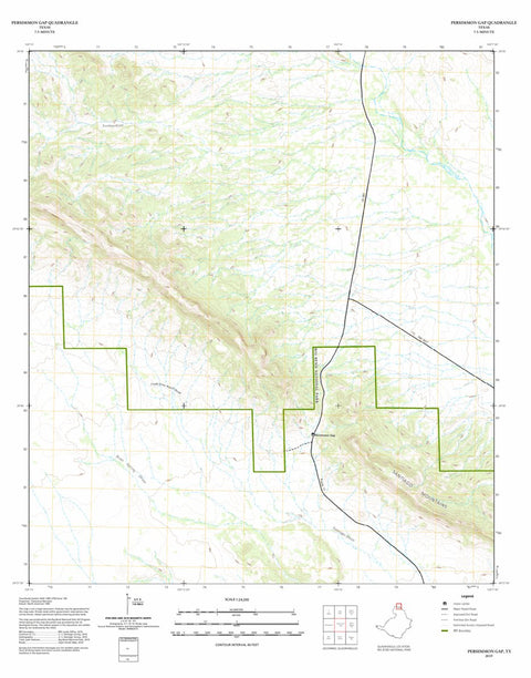 Big Bend National Park Big Bend National Park: Persimmon Gap digital map