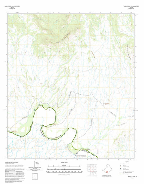 Big Bend National Park Big Bend National Park: Reed Camp digital map