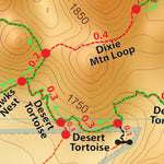 Big Loop Maps Phoenix Sonoran Preserve North & South. Phoenix Arizona. digital map