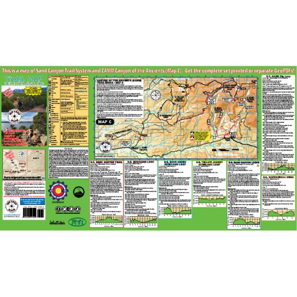Big Loop Map Sand Canyon and Canyon of the Ancients National Monument CANM Trail Map ...