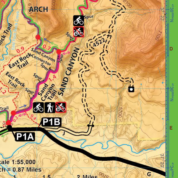 Big Loop Map Sand Canyon and Canyon of the Ancients National Monument CANM Trail Map ...