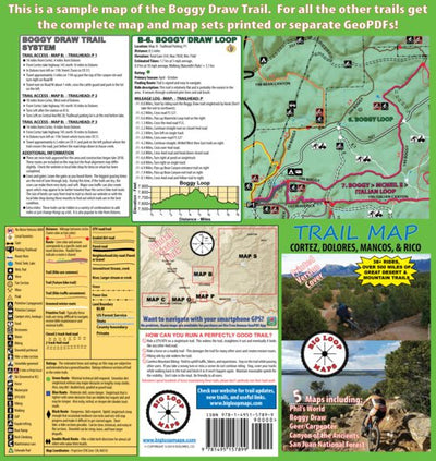Big Loop Map This is a Map of the Boggy Draw Trail. by Big Loop Maps | Avenza Maps