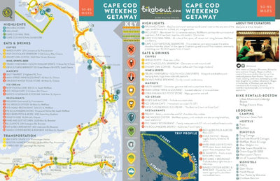 BIKABOUT Cape Cod Rail Trail Bike Map digital map