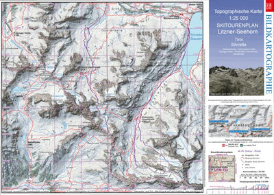 Bildkartographie Skitourenkarte Litzer-Seehorn 2023 1:25.000 digital map