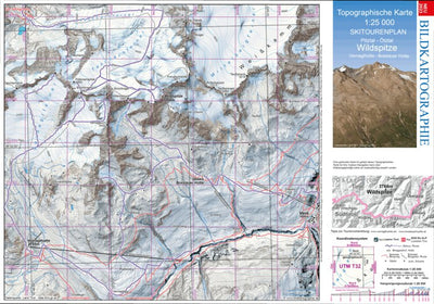 Bildkartographie Skitourenkarte Wildspitze 2023 1:25.000 digital map