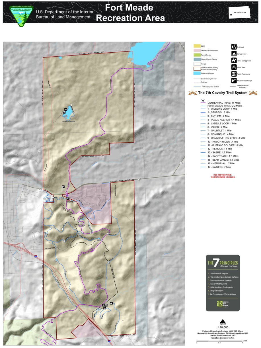 BLM MT/Dakotas Fort Meade Recreation Area Map by BLM - Montana/Dakotas |  Avenza Maps