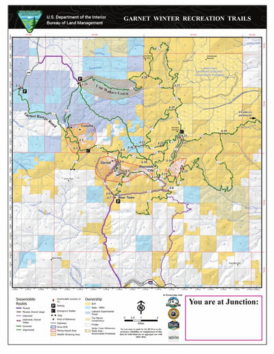 BLM - Montana/Dakotas Garnet Winter Recreation Trails digital map
