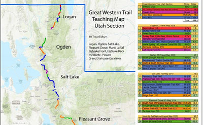 Blue Dot GPS Great Western Trail Utah digital map