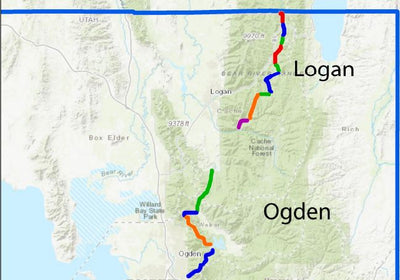 Blue Dot GPS Great Western Trail Utah digital map