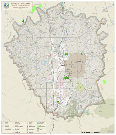 Bluegrass ADD Boone Trace - Madison County digital map