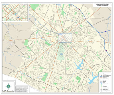 Bluegrass ADD Lexington, KY Street Map (2012) digital map