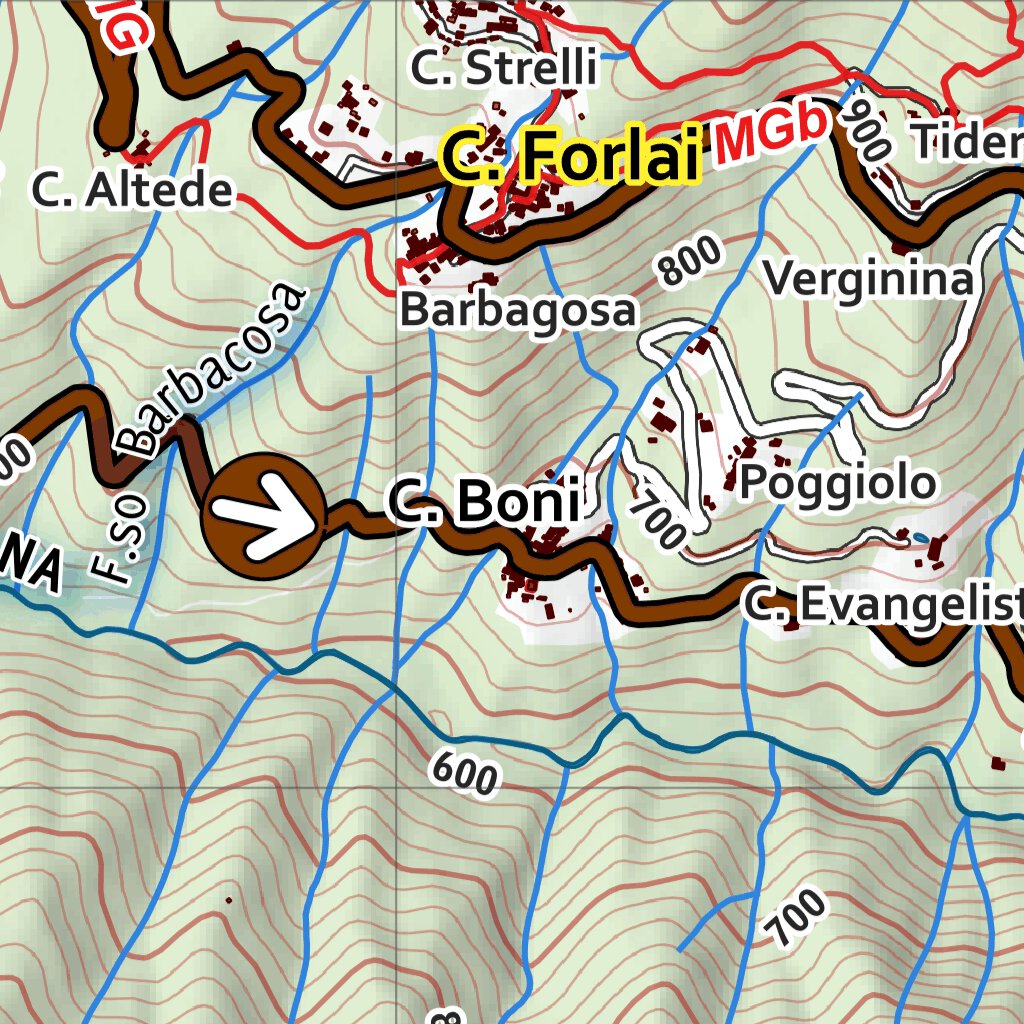 Alto Reno Terme A B C D Map - Boreal Mapping Alto Reno Terme A B C D Digital Map 