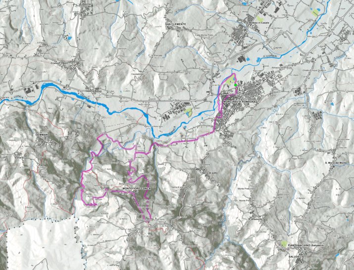 Da Morciano di Romagna a Montefiore Conca Map by Boreal Mapping ...