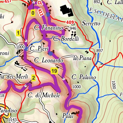 Otto di Mirandola e Romea Nonantolana Map by Boreal Mapping | Avenza Maps