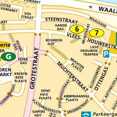 BosmaGrafiek.nl Nijmegen Centrum stadsplattegrond NL digital map