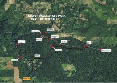Brian Murray Silver Creek Falls Oregon digital map