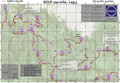 Brisbane Trail Ultra Brisbane Trail Ultra 100Mile - Leg 2 digital map