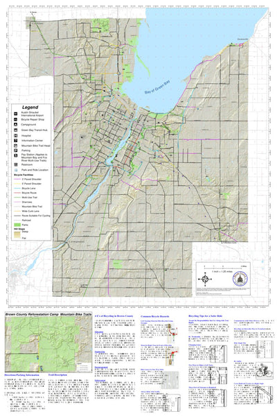 Brown County, WI Brown County Bicycle Map County Wide digital map