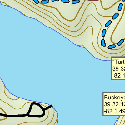 Buckeye Trail Association Hiker on the Go: Buckeye Loop Trails at Burr Oak State Park digital map