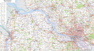 Bundesamt für Kartographie und Geodäsie Map of Hamburg digital map
