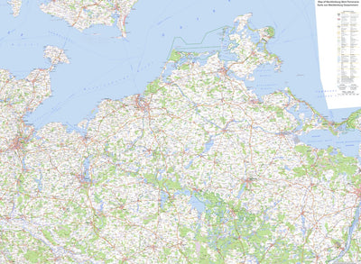 Bundesamt für Kartographie und Geodäsie Map of Mecklenburg-Vorpommern digital map