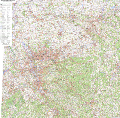 Bundesamt für Kartographie und Geodäsie Map of North Rhine-Westphalia digital map