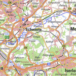 Bundesamt für Kartographie und Geodäsie Map of North Rhine-Westphalia digital map
