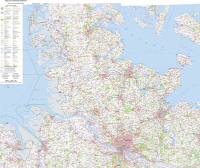 Bundesamt für Kartographie und Geodäsie Map of Schleswig-Holstein digital map