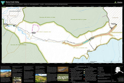 Bureau of Land Management, Alaska Nome Creek Valley in the White Mountains National Recreation Area, Alaska digital map