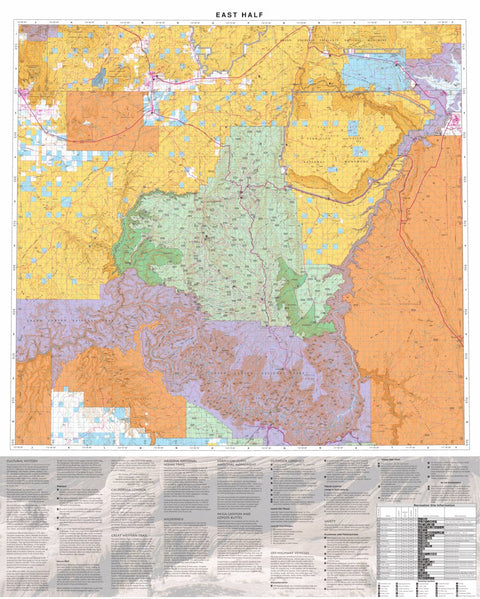 BLM Arizona AZ Strip East Visitor Map 1 of 2 (REC3003-01-01) Preview 1