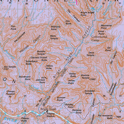 BLM Arizona AZ Strip East Visitor Map 1 of 2 (REC3003-01-01) Preview 3