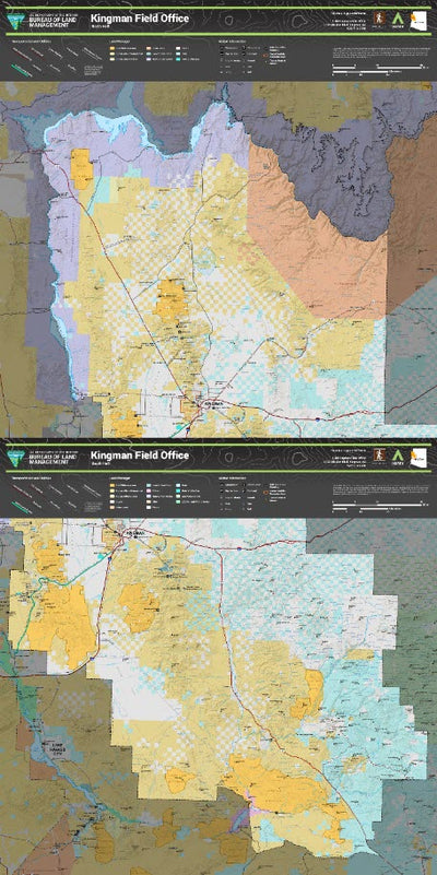 Bureau of Land Management - Arizona BLM Arizona Kingman Field Office North and South Map Bundle bundle