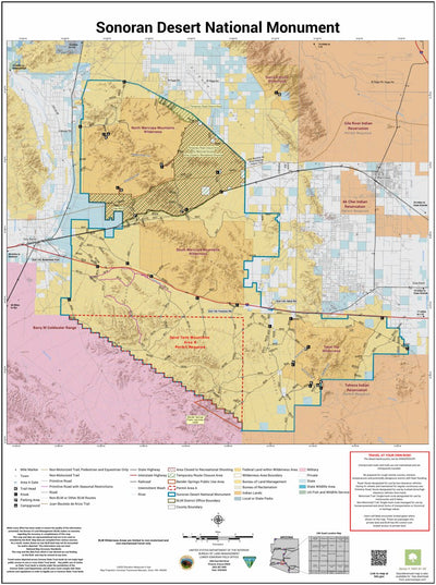 BLM Arizona Sonoran Desert National Monument Map (NL1003-01-02) Preview 1