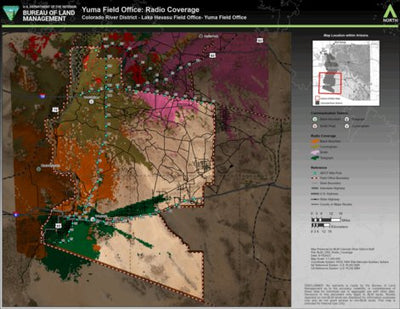 Bureau of Land Management - Arizona BLM Arizona Yuma Field Office Radio Coverage digital map