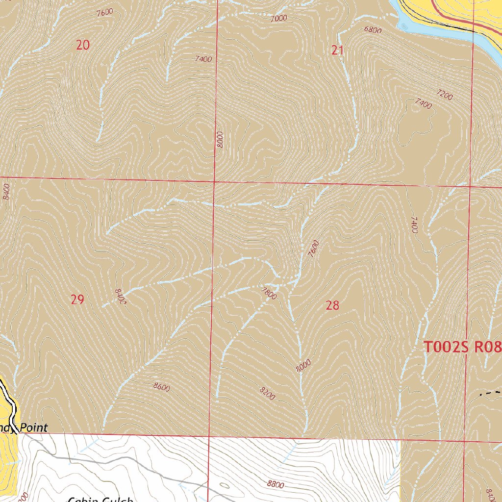 Pisgah Mountain Area map by Bureau of Land Management Colorado